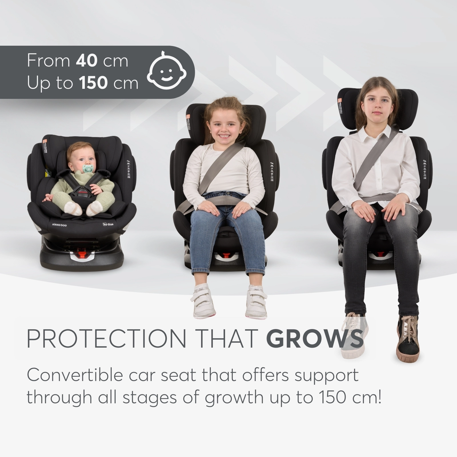 KikkaBoo® Otroški avtosedež 360° i-Felix i-SIZE (40-150 cm) Black KikkaBoo