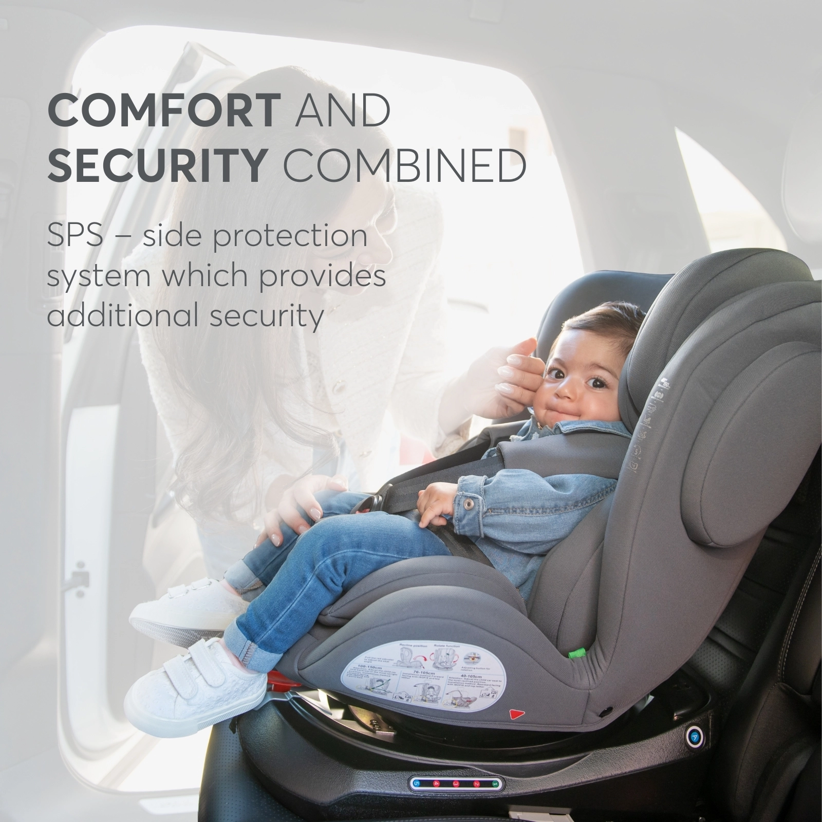 KikkaBoo® Otroški avtosedež 360° i-Felix i-SIZE (40-150 cm) Black KikkaBoo