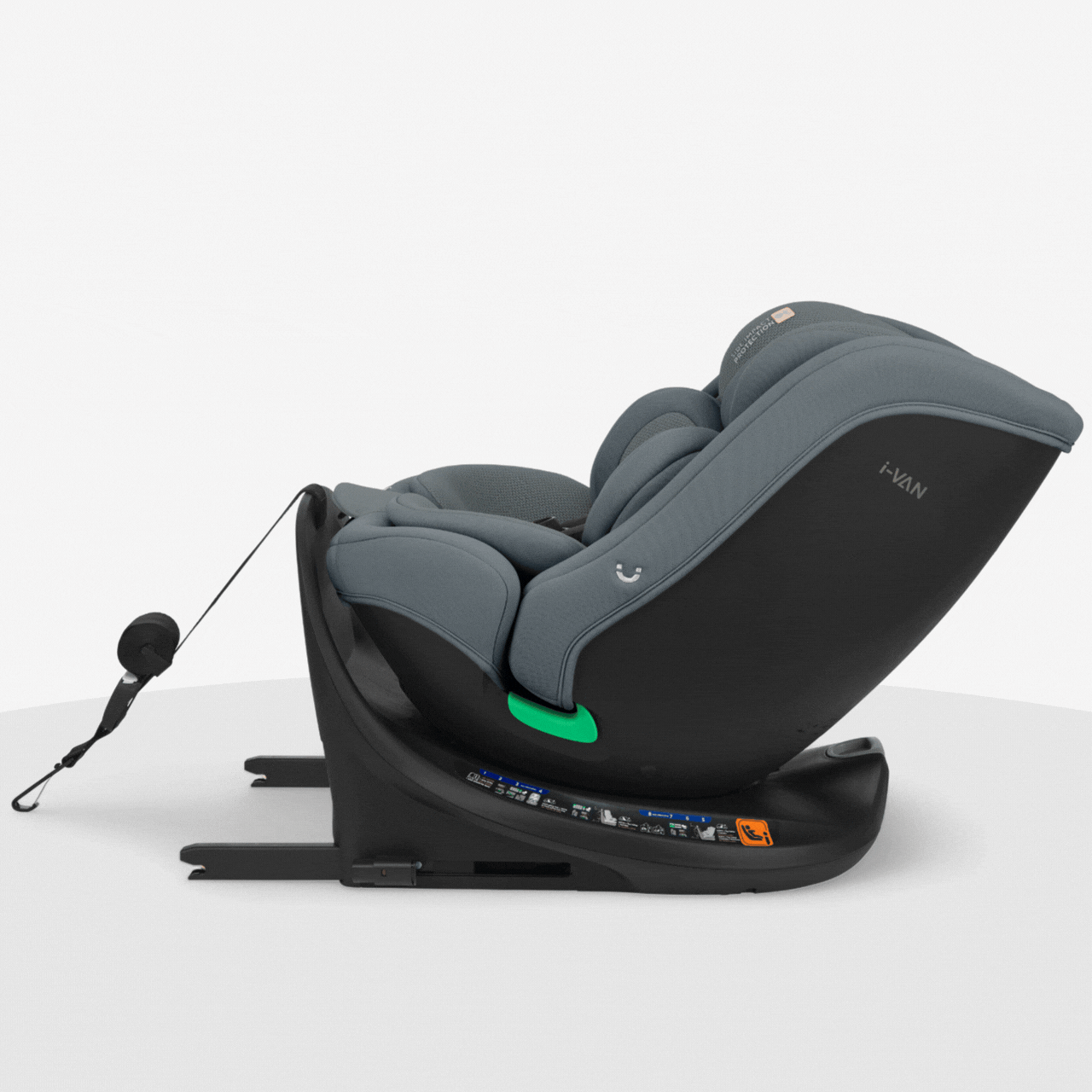 KikkaBoo® Otroški avtosedež 360°i-Van i-SIZE (40-150 cm) Dark Grey KikkaBoo