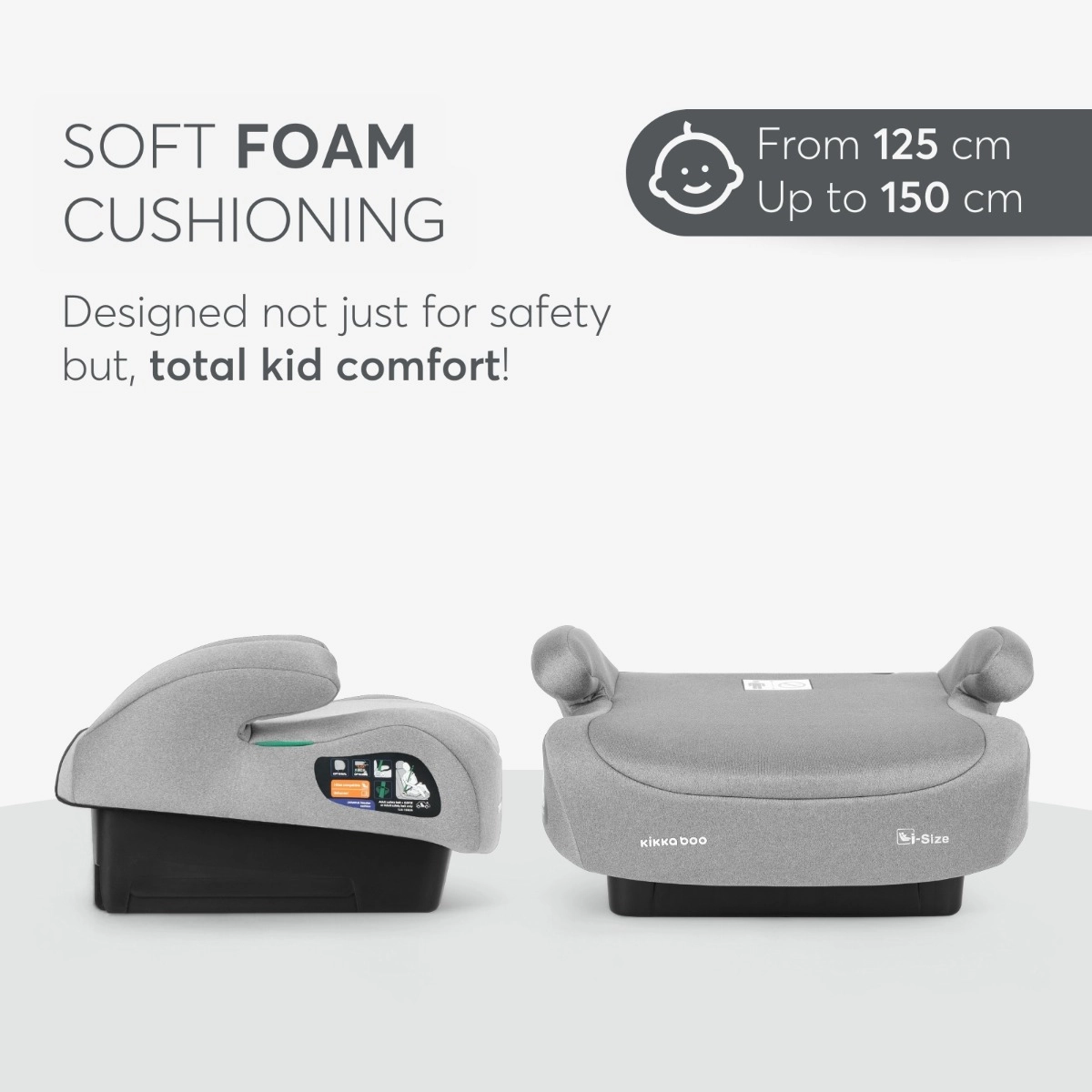 KikkaBoo® Otroški jahač i-Go i-SIZE (125-150 cm) Light Grey KikkaBoo