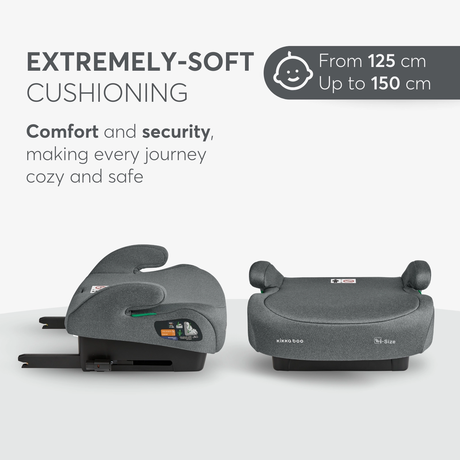 KikkaBoo® Otroški jahač i-Tip i-SIZE (125-150 cm) Dark Grey KikkaBoo