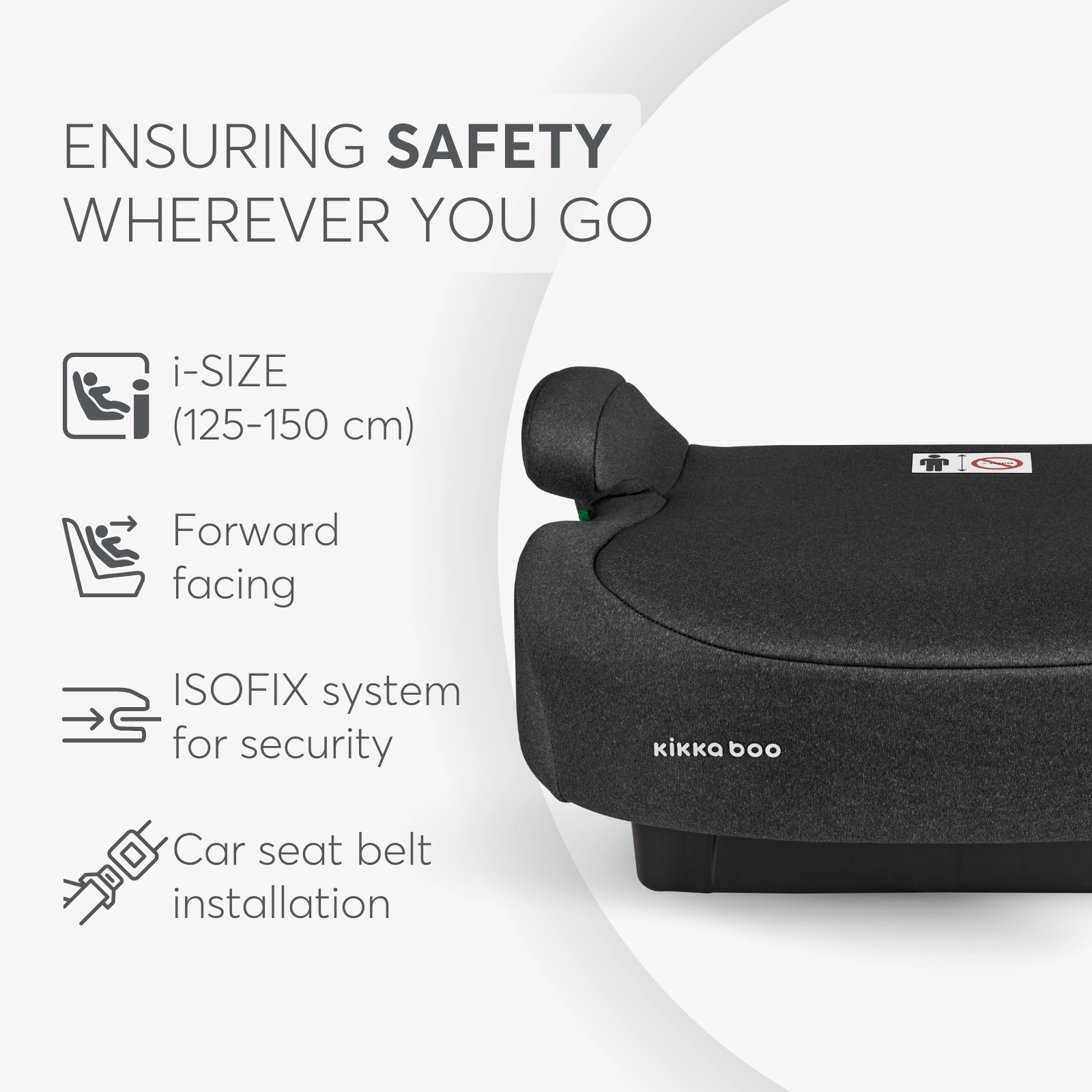 KikkaBoo® Otroški jahač i-Tip i-SIZE (125-150 cm) Black KikkaBoo