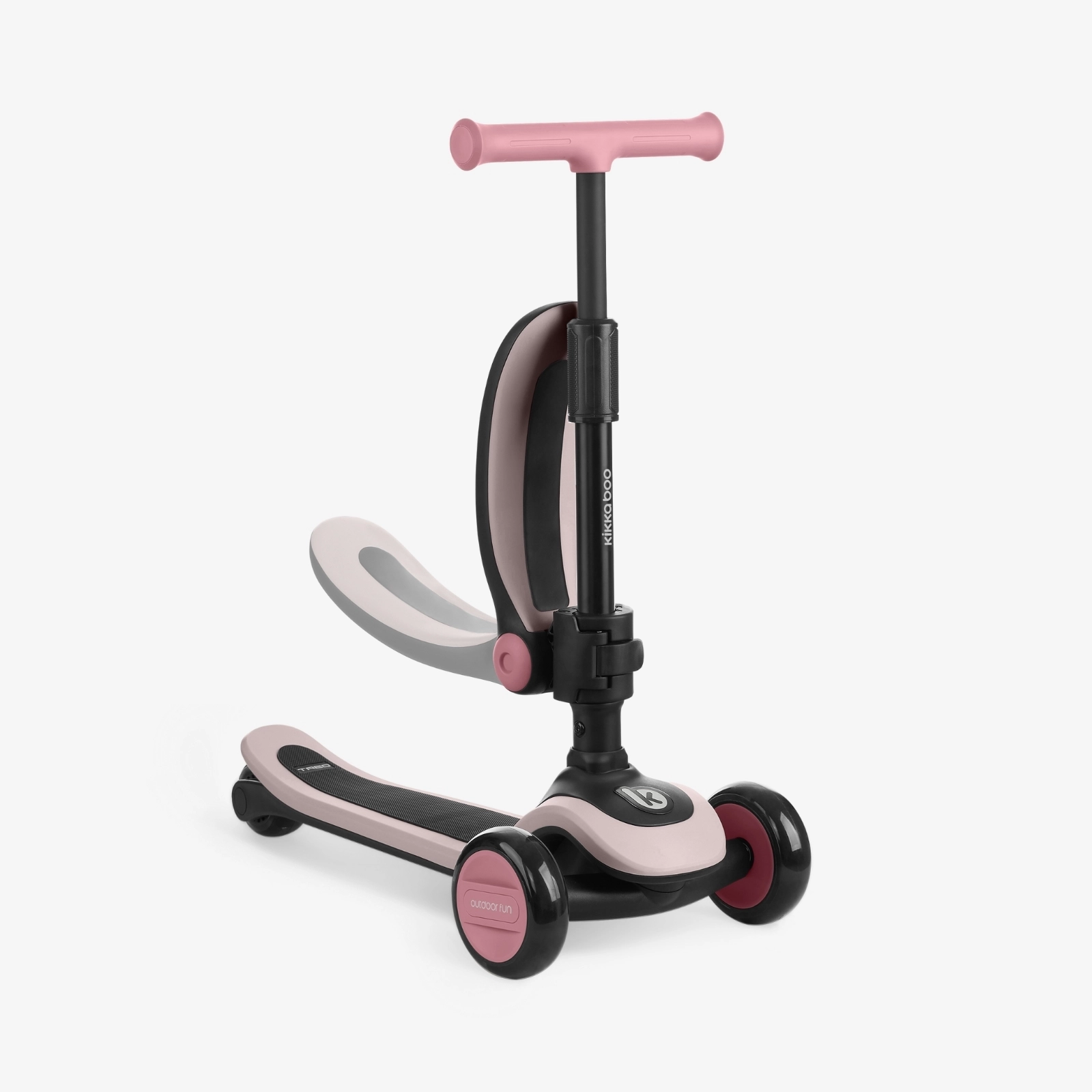 KikkaBoo® Otroški poganjalec/skiro 2v1 Treo Pink KikkaBoo