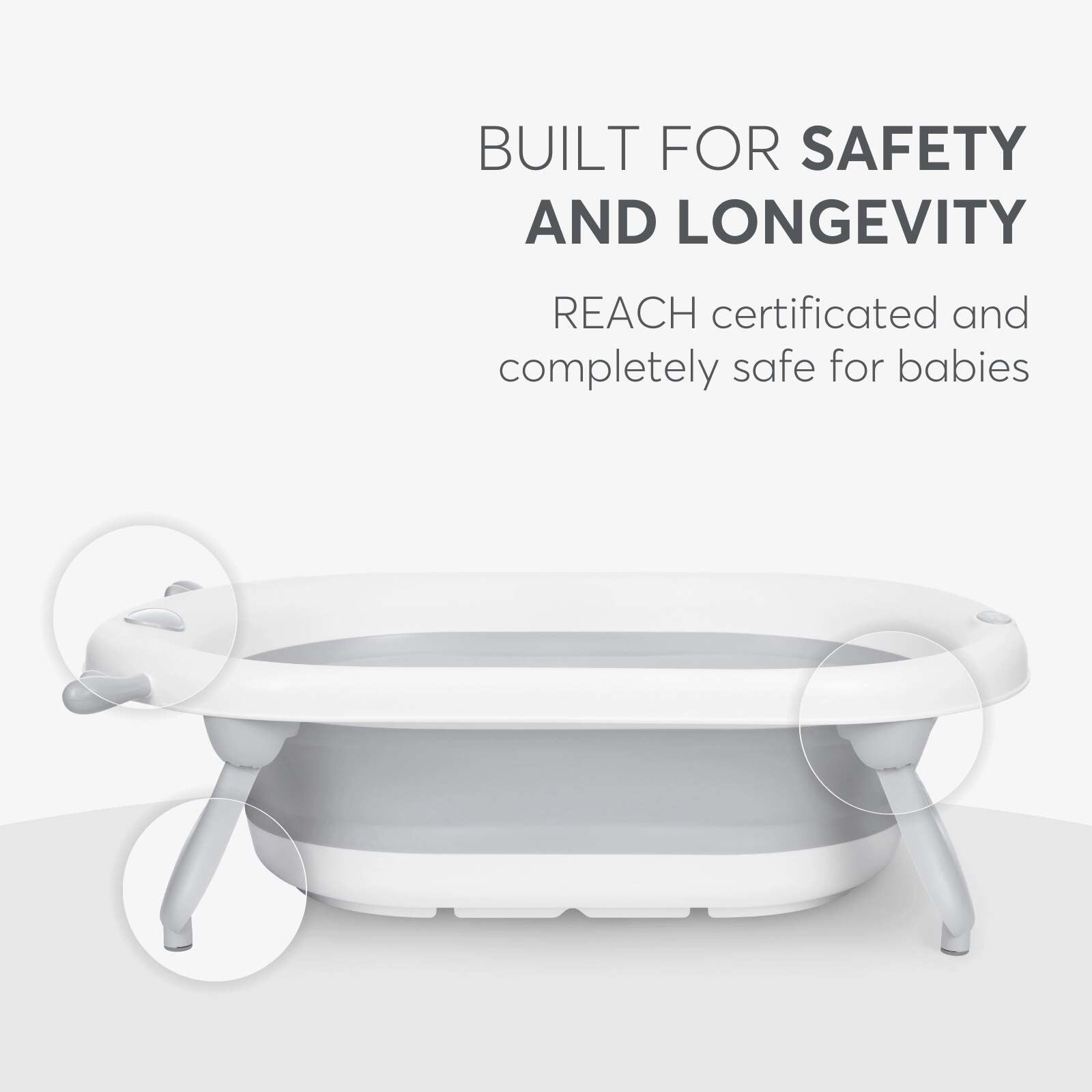 KikkaBoo® Zložljiva banjica Foldy Grey KikkaBoo