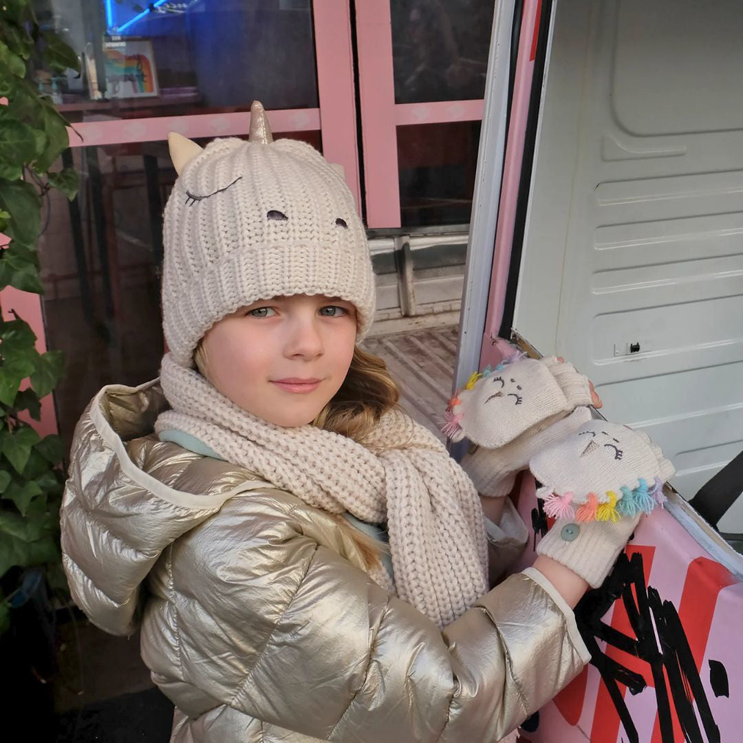 Rockahula® Otroške pletene rokavice Rainbow Unicorn (3-6 L) CottonMoose