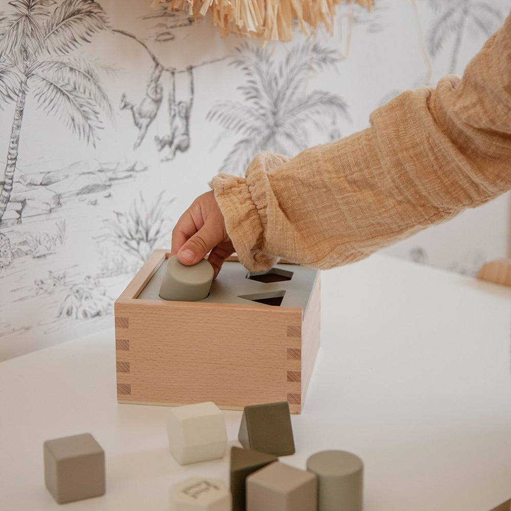 Label Label® Shape Sorting Box Olive Green