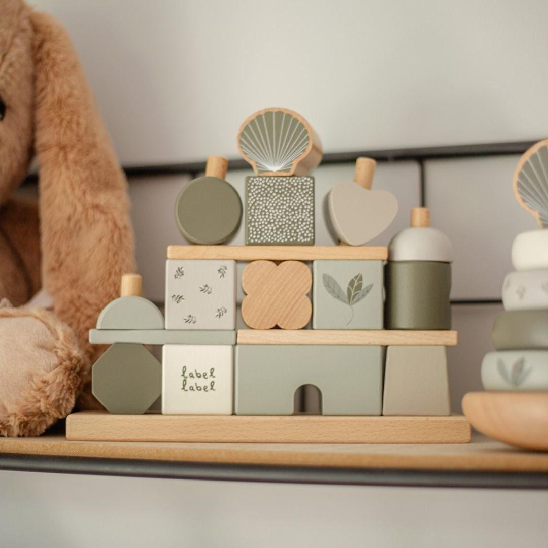 Label Label® Stacking Blocks Olive Green