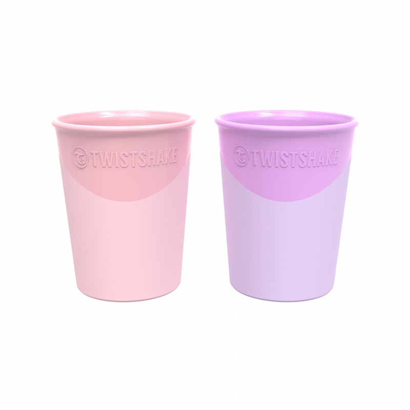 Slika za Twistshake® 2x Čaše Pastel Pink&Purple 170ml (6+m)
