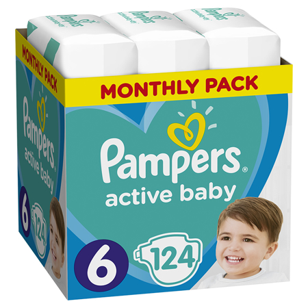 Slika za Pampers® Pelene Active Baby Dry MP vel. 6 (13-18 kg) 124 komada