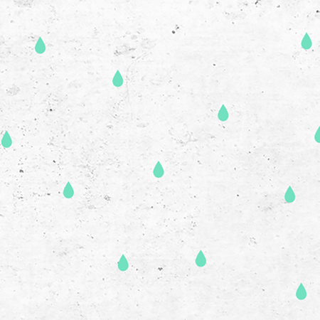 Pick Art Design® Zidne naljepnice Kapljice kiše Mint  