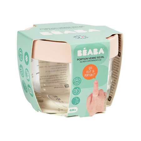 Beaba® Staklena posudica za pohranjivanje 150ml Pink 