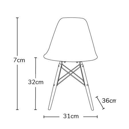 Slika za EM Furniture Eiffel Dječja stolica White
