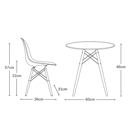 Slika za EM Furniture Eiffel Dječja stolica Arm White