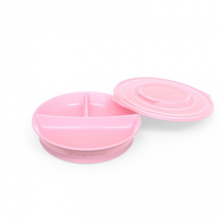 Twistshake® Podijeljeni tanjurić  210ml+2x90ml (6+m) - Pastel Pink