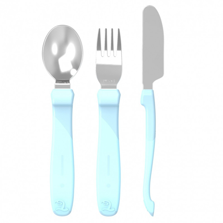 Twistshake® Pribor za jelo od nehrđajućeg čelika - Pastel Blue