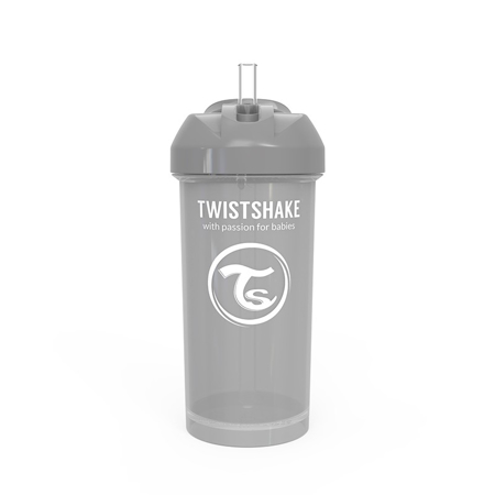 Twistshake® Bočica sa slamkom 360ml (12+m) - Pastel Grey