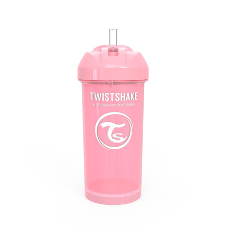 Twistshake® Bočica sa slamkom 360ml (12+m) - Pastel Pink