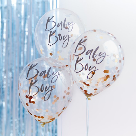 Slika za Ginger Ray® Baloni s konfetima Baby Boy Twinkle Twinkle 5 komada