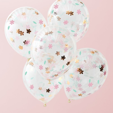 Slika za  Ginger Ray® Baloni s konfetima Ditsy Floral 5 komada