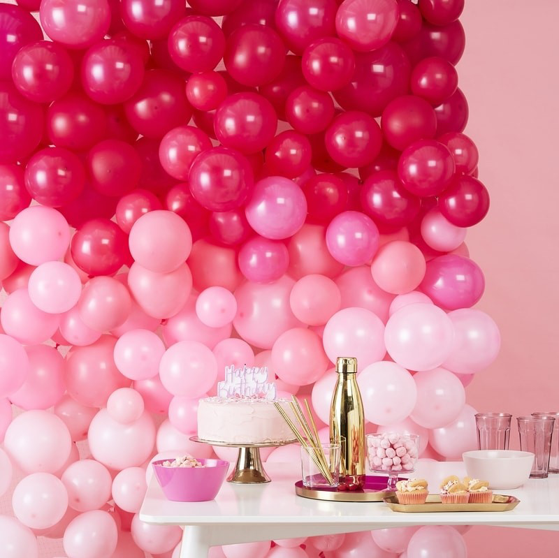 Slika za Ginger Ray® Zid iz balona Ombre Pink