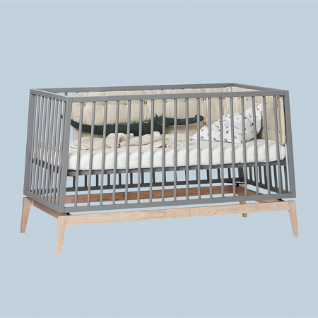Leander® Dječji krevetić Luna™ 140x70 cm Grey/Oak 