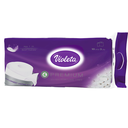 Violeta® Toalet papir Premium Bombaž 10/1 3SL 