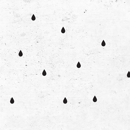 Slika za Pick Art Design® Zidne naljepnice Kapljice kiše Crna