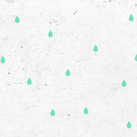 Slika za Pick Art Design® Zidne naljepnice Kapljice kiše Mint  