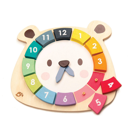 Slika za Tender Leaf Toys® Didaktična igračka Sat  Bear Colors Clock 