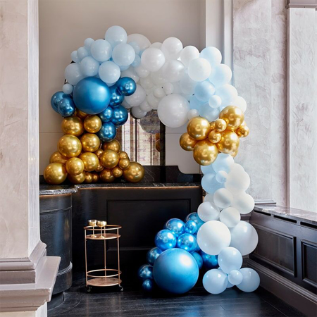 Slika za Ginger Ray® Luk od balona Luxe Blue & Gold