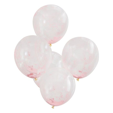  Ginger Ray® Baloni s konfetima Pastel Pink