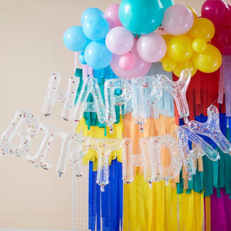 Slika za Ginger Ray® Viseći natpis  Happy Birthday Mix It Up Rainbow 