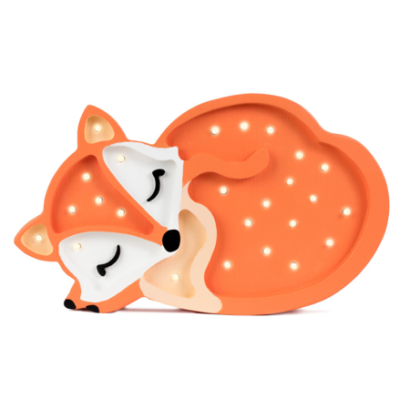 Slika za Little Lights® Ručno napravljena drvena lampa Fox Wild Orange