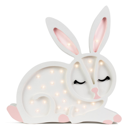 Slika za Little Lights® Ručno napravljena drvena lampa Bunny Snow White