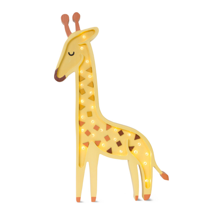 Slika za Little Lights® Ručno napravljena drvena lampa Giraffe Yellow 