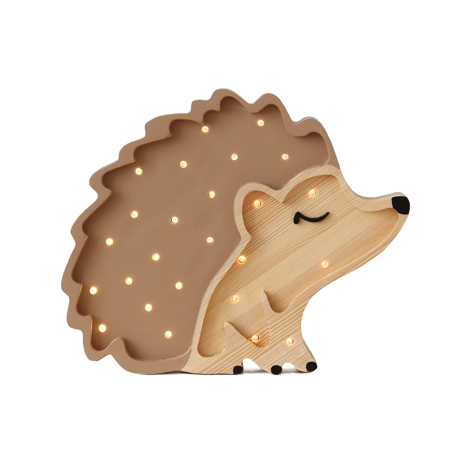 Slika za Little Lights® Ručno napravljena drvena lampa Hedgehog