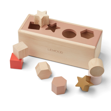 Slika za Liewood® Drvena kutija Midas Puzzle Box Geometric Tuscany Rose Multi Mix