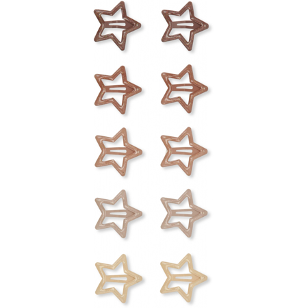 Slika za  Konges Sløjd® Kopče 10 kom Star Glitter Rose