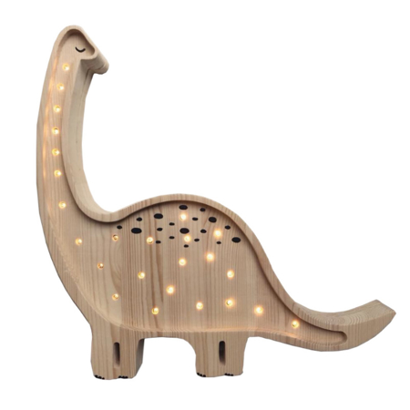 Slika za Little Lights® Ručno napravljena drvena lampa Dino Diplodocus Jurassic Wood