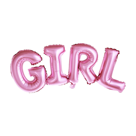 Slika za Party Deco® Balon u obliku natpisa Girl Pink 