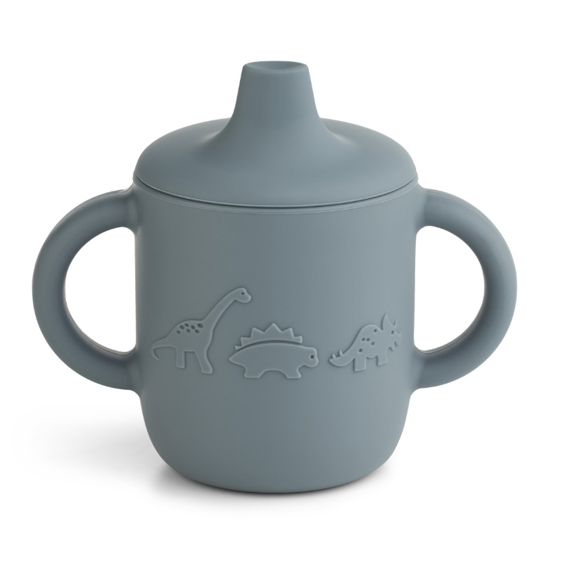 Slika za Liewood® Čašica za učenje pijenja od silikona Neil Dino Whale Blue