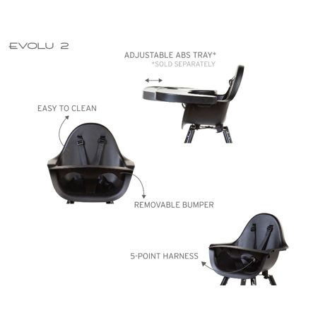 Slika za Childhome® Dječja stolica  Evolu 2 Black
