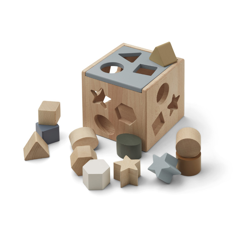 Slika za Liewood® Drvena didaktička kutija s likovima Tuscany Blue Fog Multi Mix 