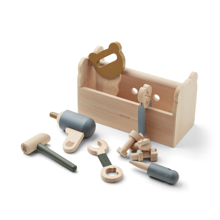 Slika za  Liewood® Drvena kutija s alatom Luigi Blue Multi Mix 