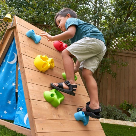 Slika za KidKraft® Drveni šator sa zidom za penjanje