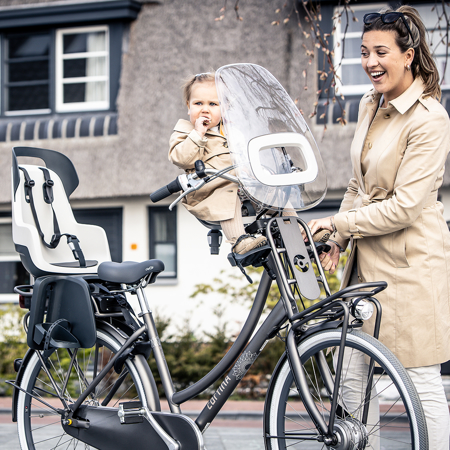 Slika za Bobike® Vjetrobran za dječju sjedalicu za bicikl ONE Mini Urban Grey 