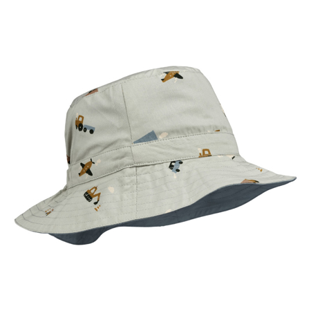 Slika za Liewood® Obostrani šeširić s UV zaštitom Sander Vehicles/Dove Blue Mix