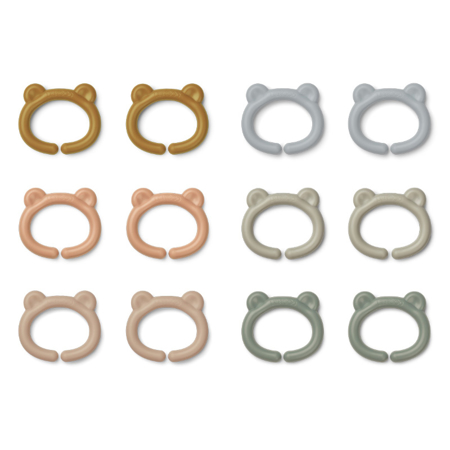 Liewood® Set 12 svestranih prstenova Benedict Golden Caramel Multi Mix 