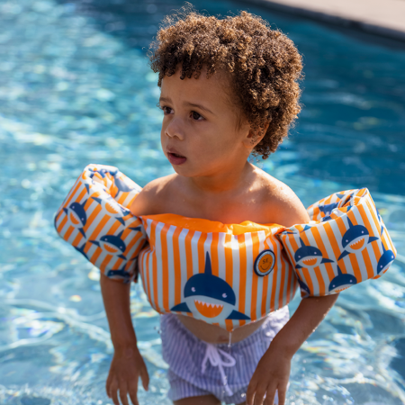Swim Essentials® Dječji prsluk za vodu s rukavićima Orange Blue Shark (2-6 LG)