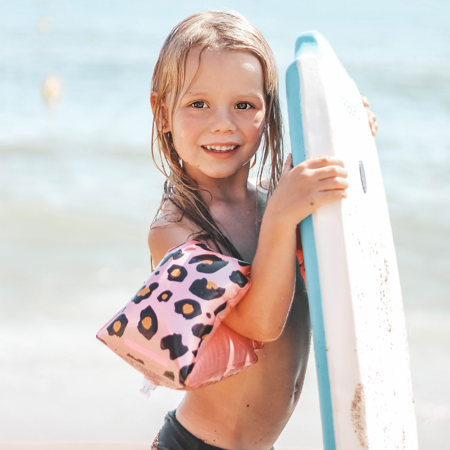 Swim Essentials® Dječje narukvice za plivanje Rose Gold Leopard (2-6 G)